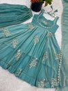 Nsr 891 Pure Fendy Silk Designer Anarkali Kurti With Sharara Dupatta Wholesale In India